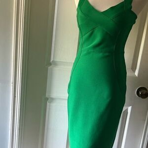 Elegant Green Bandage Women's Dress